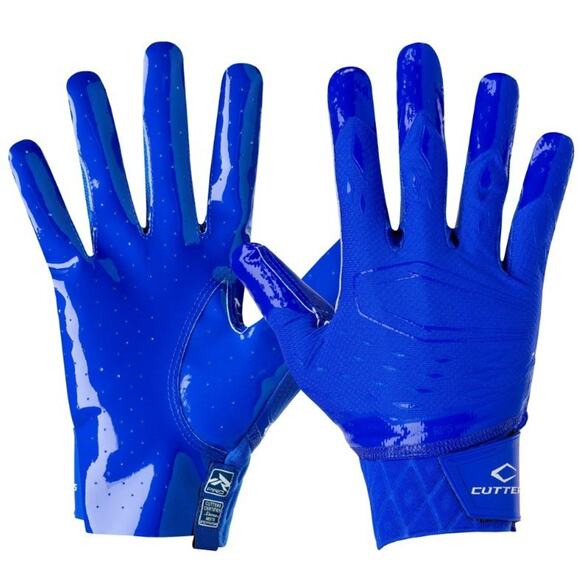 XL Cutters Rev Pro 5.0 WR solid Wide Receiver Football Gloves Royal Blue - Picture 1 of 1